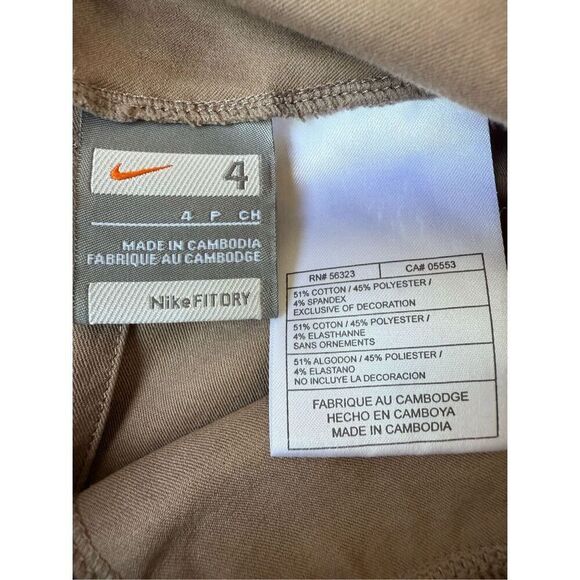 Nike Fit Dry Tan Skort with V-Back and Embroidered Logo Size S/4 - Picture 4 of 9